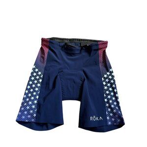 Roka Womens Tri Short 7.5 USAT Red White Blue Cycling Size Small NWT